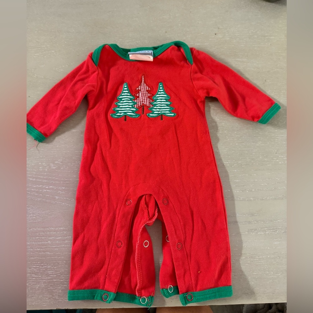 Three sisters Christmas tree romper